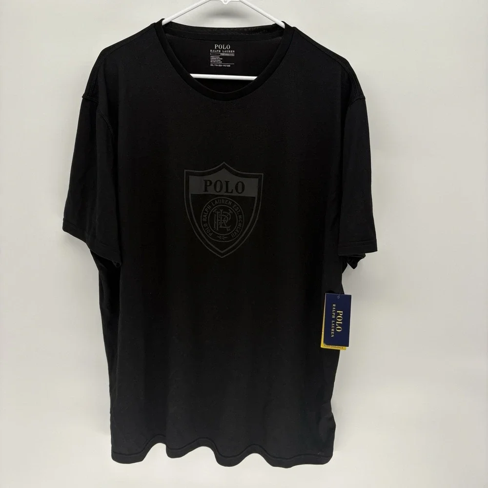 New Polo Ralph Lauren Shield Patch Graphic T Shirt Men XXL